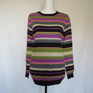 Boutique XXI Multicolor Stripes Pullover Long Women’s Sweater L